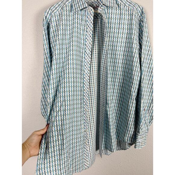 Robert Graham Plaid Button Down Embroidered Shirt - Picture 9 of 15